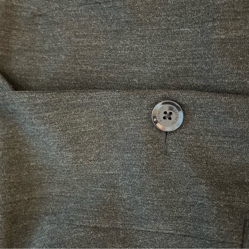 Express Dark Charcoal Single-Button Tailored Blaz… - image 3